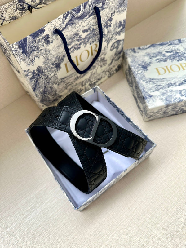 CD Belt 35mm Black Leather Buckle 593665