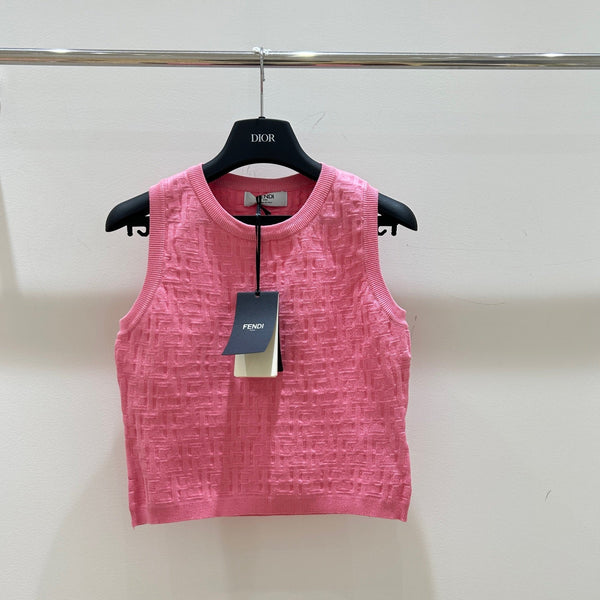 Fendi Letter Jacquard Viscose Vest