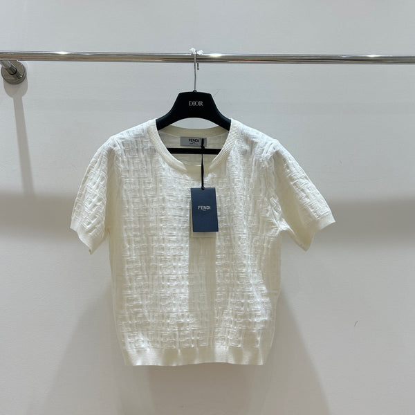 Fendi Letter Jacquard Viscose Short-Sleeves T-shirt