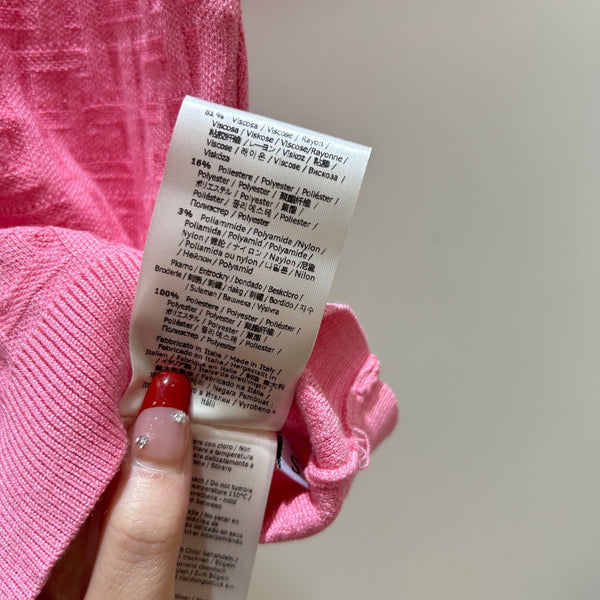 Fendi Letter Jacquard Viscose Short-Sleeves T-shirt