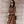 Fendi FF Logo Long Sleeve Jacquard Brown Fabric Wool Dress
