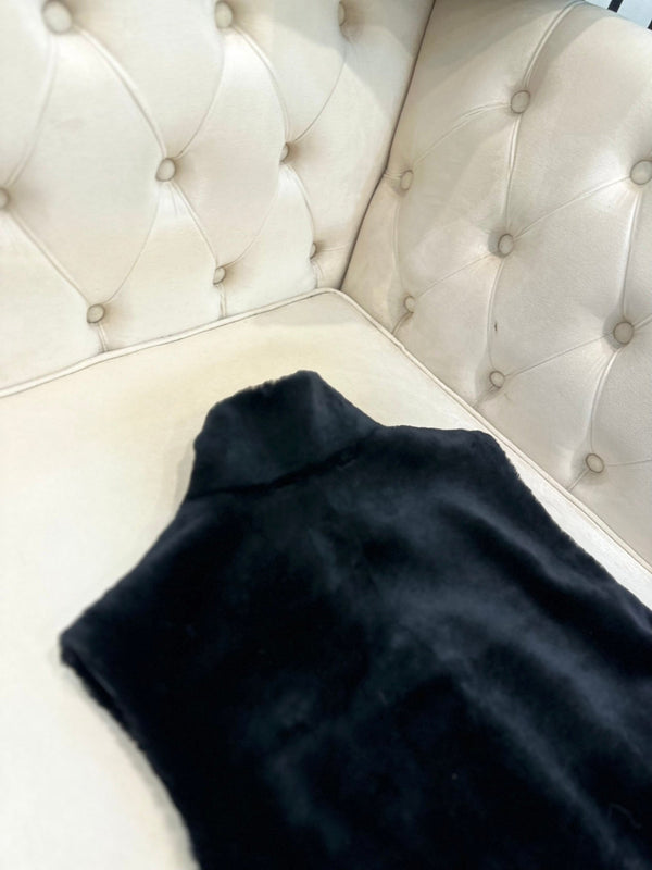 Fendi 25AW Merino Shearling Black Vest
