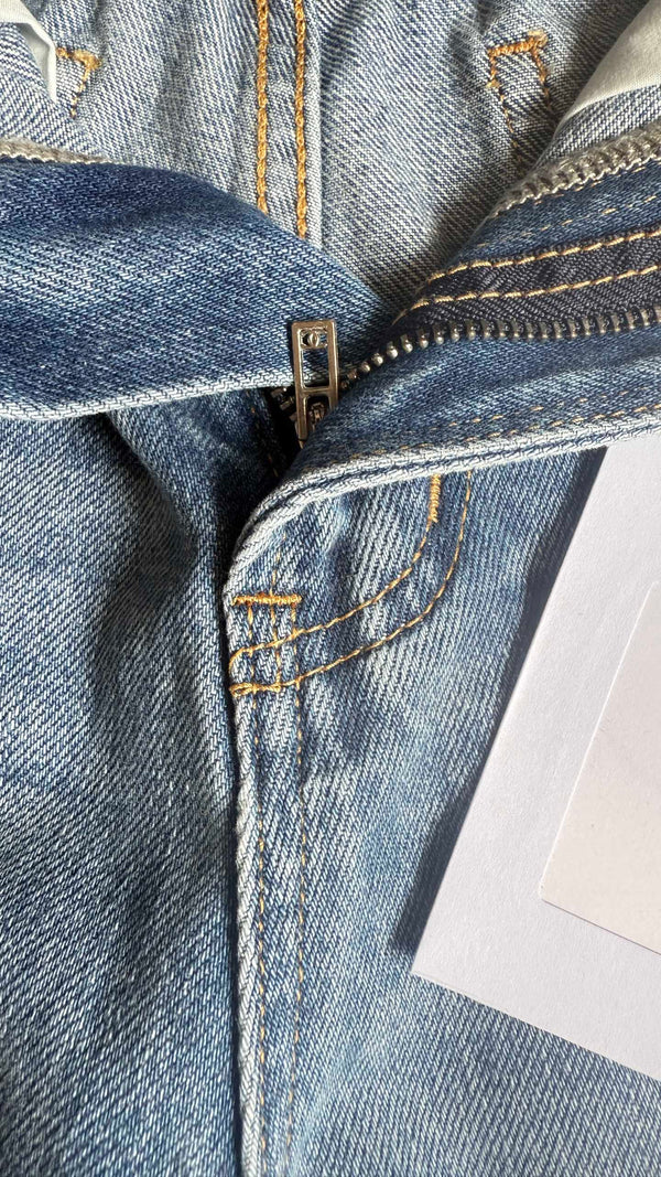 CC 25 Cross-stitched double C high-waisted straight-leg jeans