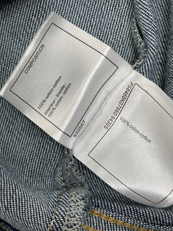 CC 25 Pocket-embroidered high-waisted straight-leg jeans