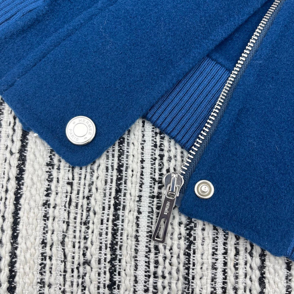 HM Stand-Up Collar Double-Faced Cashmere Blue Vest