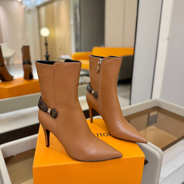 LV Legacy Ankle Boot 90mm Light Brown Caflskin 504778