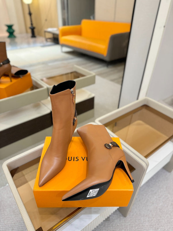 LV Legacy Ankle Boot 90mm Light Brown Caflskin 504778
