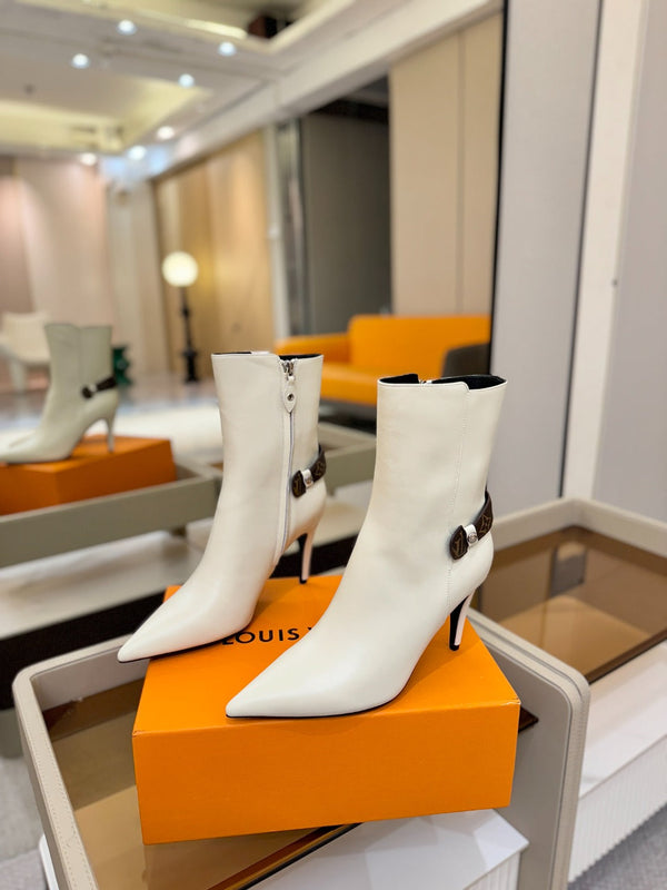LV Legacy Ankle Boot 90mm White Caflskin 504775
