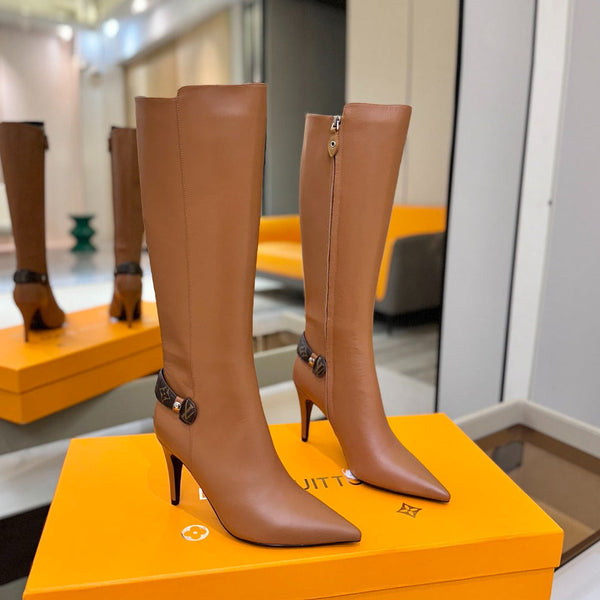 LV Legacy High Boot 90mm Light Brown Caflskin 504739