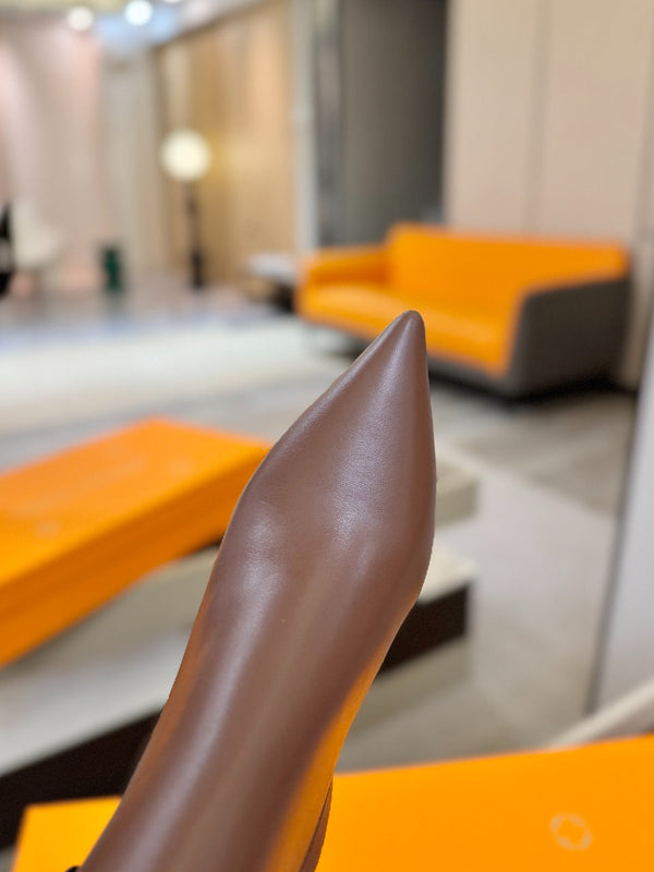 LV Legacy High Boot 90mm Chocolate Brown Calfskin 504737