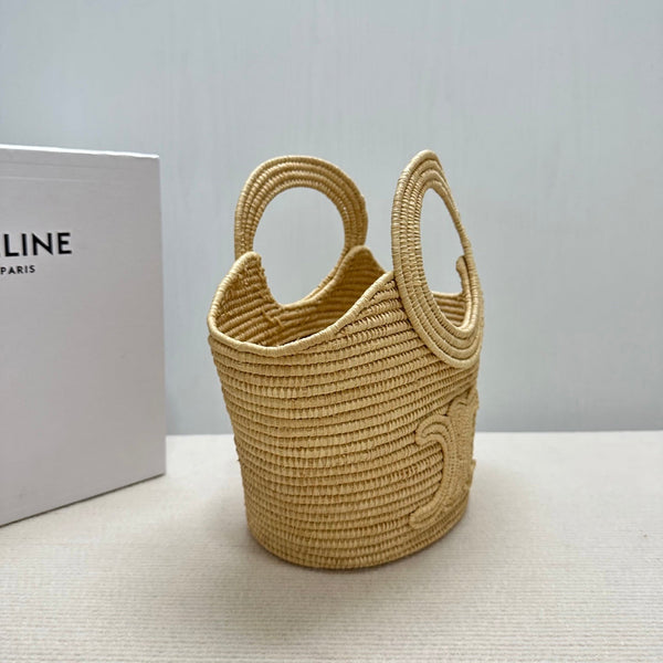 Celin Raffia Woven Basket Bag 129978