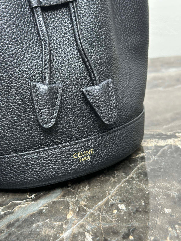 Celin Teen Clara Bag Black Grained Calfskin 131625