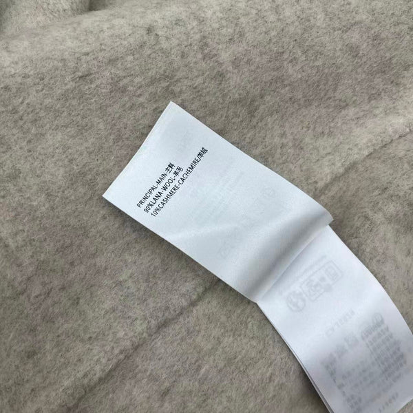 LV 25FW Double-Faced Wool Short Skirt Lambskin Edge Light Gray 311681