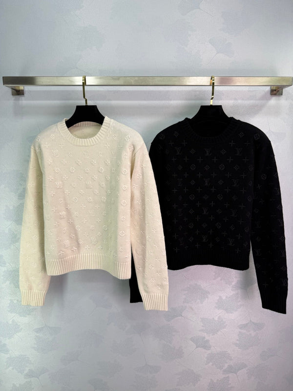 LV 25FW All-Over Print Sweater Cashmere 297069