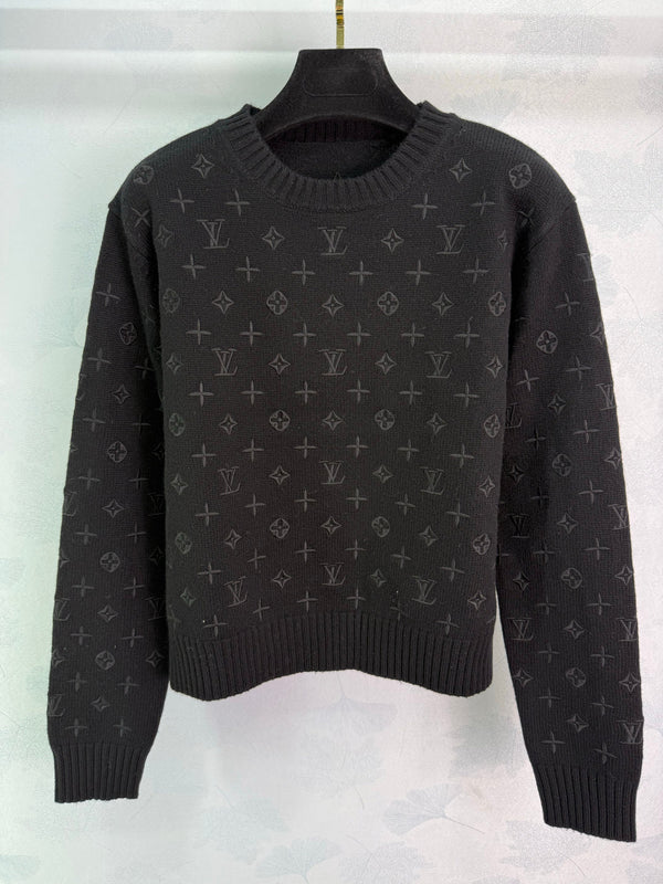 LV 25FW All-Over Print Sweater Cashmere 297069