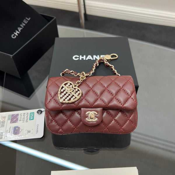 CC 25A Super Mini Bag 12.5cm Red Lambskin