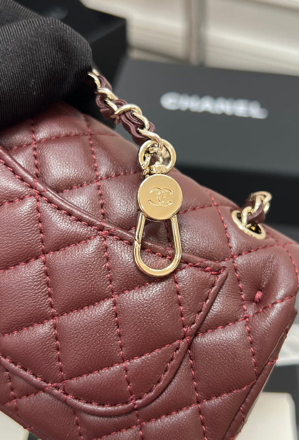 CC 25A Super Mini Bag 12.5cm Red Lambskin