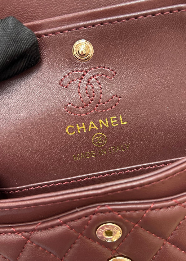 CC 25A Super Mini Bag 12.5cm Red Lambskin