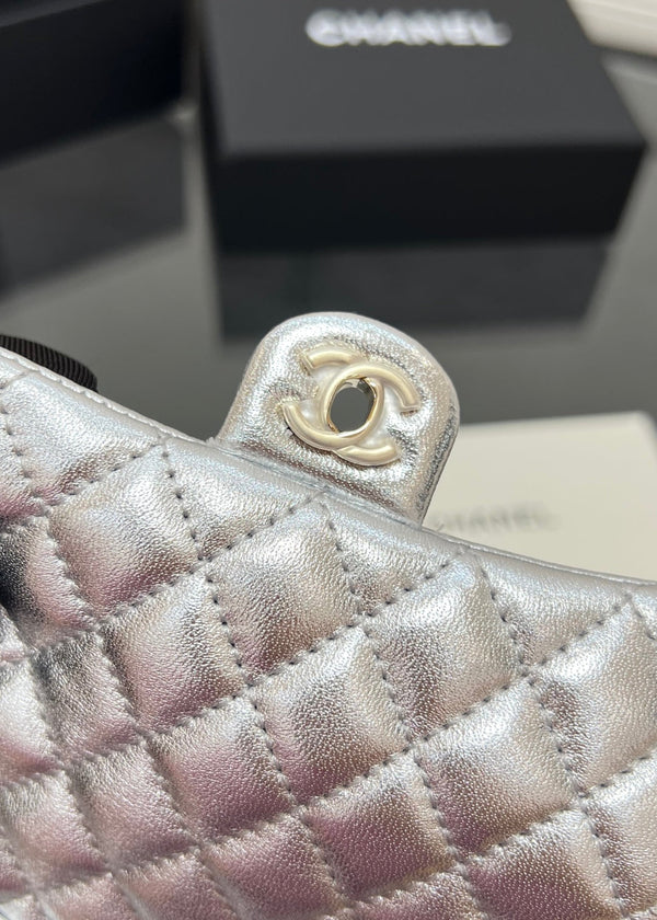 CC 25A Super Mini Bag 12.5cm Silver Lambskin