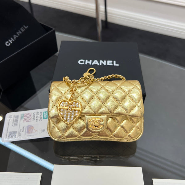 CC 25A Super Mini Bag 12.5cm Gold Lambskin