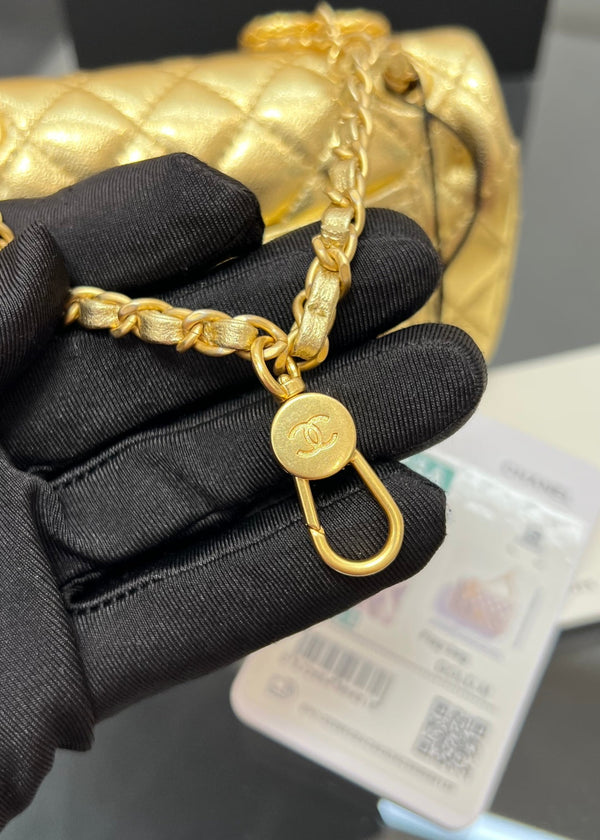 CC 25A Super Mini Bag 12.5cm Gold Lambskin