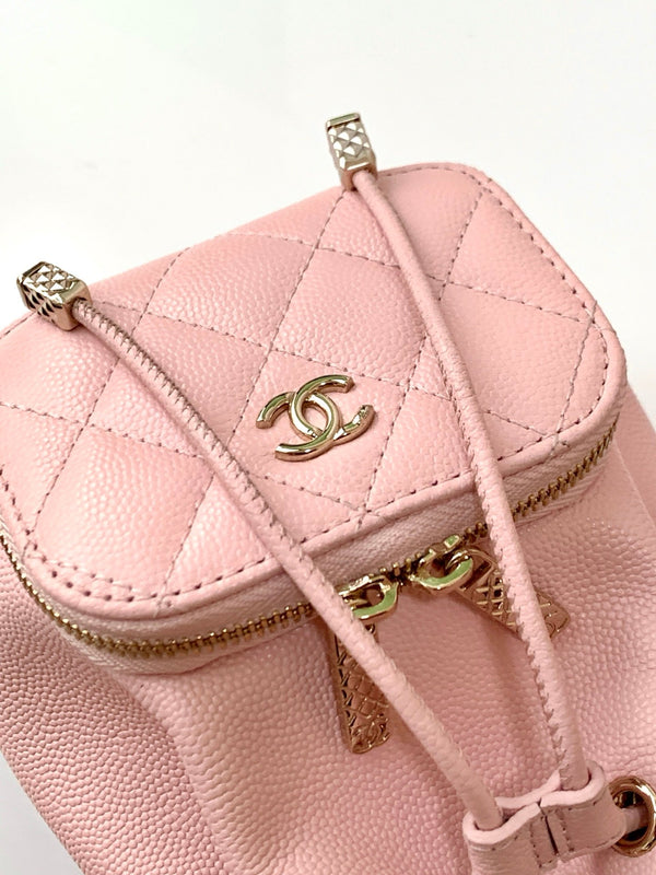 CC 22B Mini Chain 12.5cm Buckle Bag Pink Calfskin