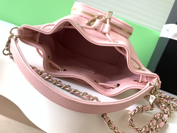 CC 22B Mini Chain 12.5cm Buckle Bag Pink Calfskin