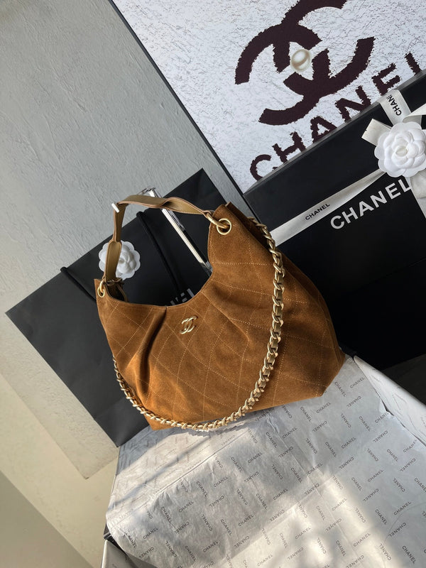 CC 25A Tote Bag 33cm Brown Suede