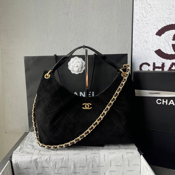 CC 25A Tote Bag 33cm Black Suede