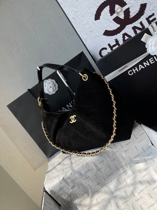 CC 25A Tote Bag 33cm Black Suede