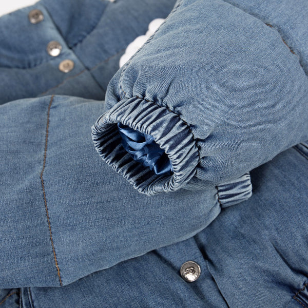 CC 24AW Jennie Denim Down Jacket With Camellias