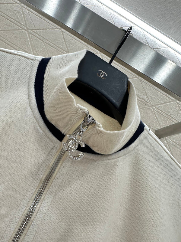 CC 25 Jacket and Pants Set White Viscose and Polyester