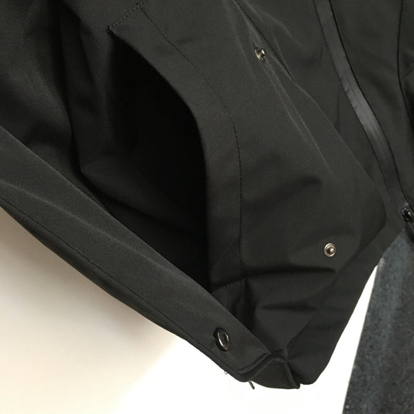 CC Logo Letter Print Zipper Pocket Long Sleeve Hooded Windbreaker Jacket