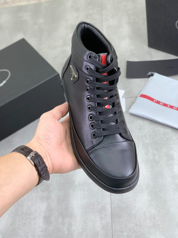 Pra high-top black calfskin 820248