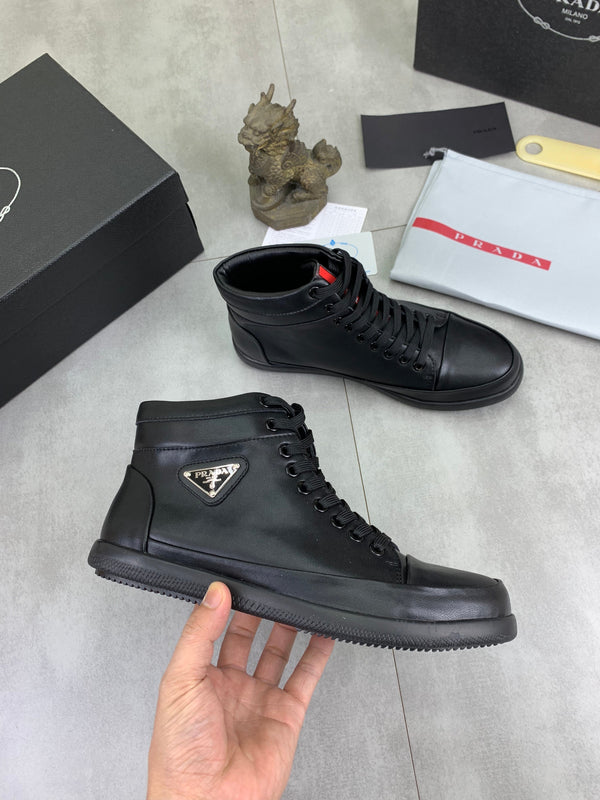 Pra high-top black calfskin 820248