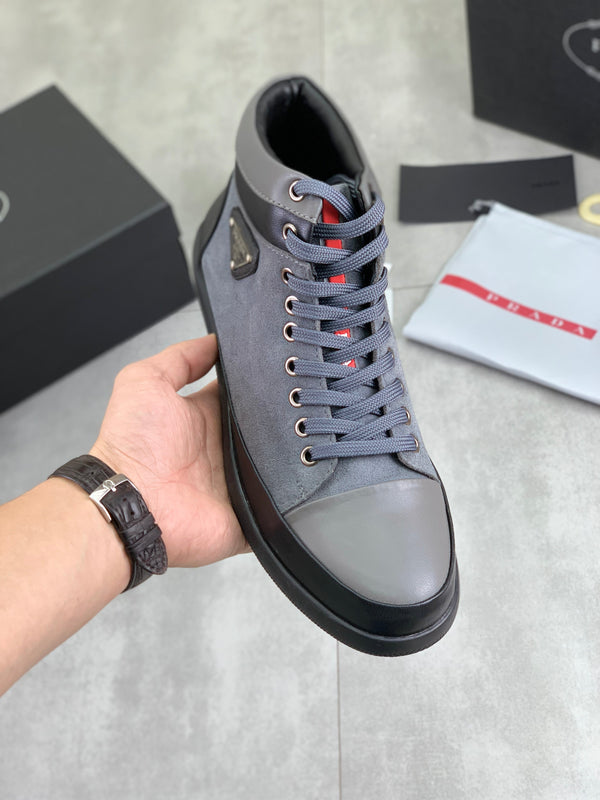 Pra high-top blue mix black gray calfskin 820247