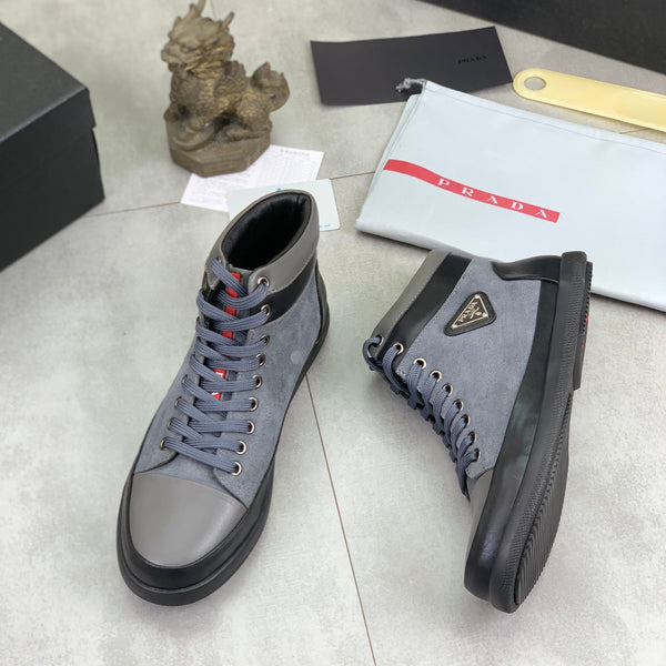 Pra high-top blue mix black gray calfskin 820247