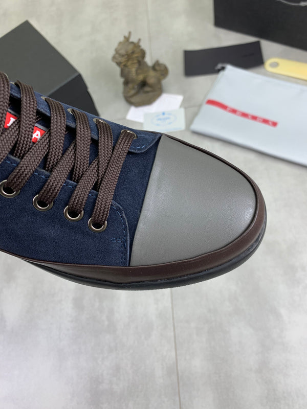 Pra high-top blue mix brown gray calfskin 820246