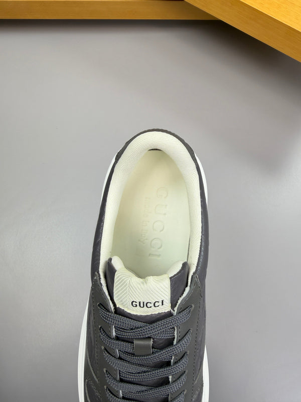 GG SNEAKER GREY NAPPA LEATHER 194555