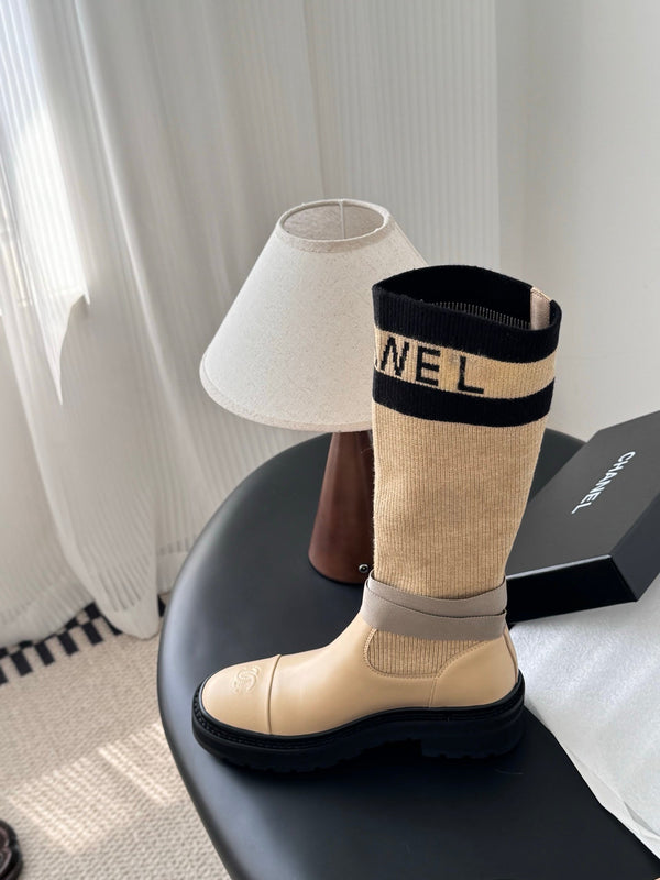 CC 25K High Sock Boots Beige Flyknit 507997