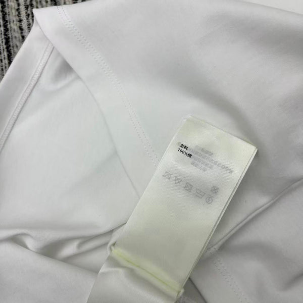 LV 25Ss Monogram 3D Crossbody Bag Metal Chain White Cotton T-Shirt