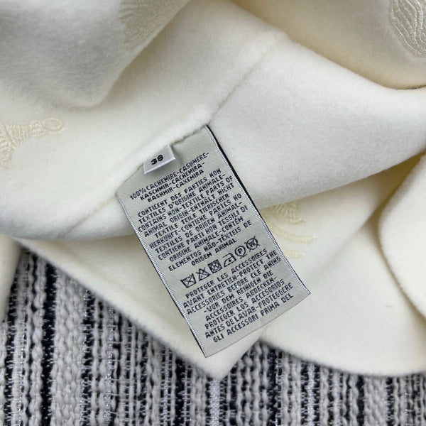 HM 25FW Hooded Double-faced White Cashmere Short Coat