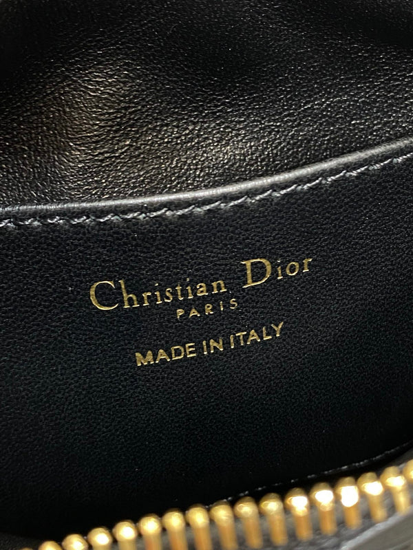 CD Shoulder Bag 19cm black lambskin GHW