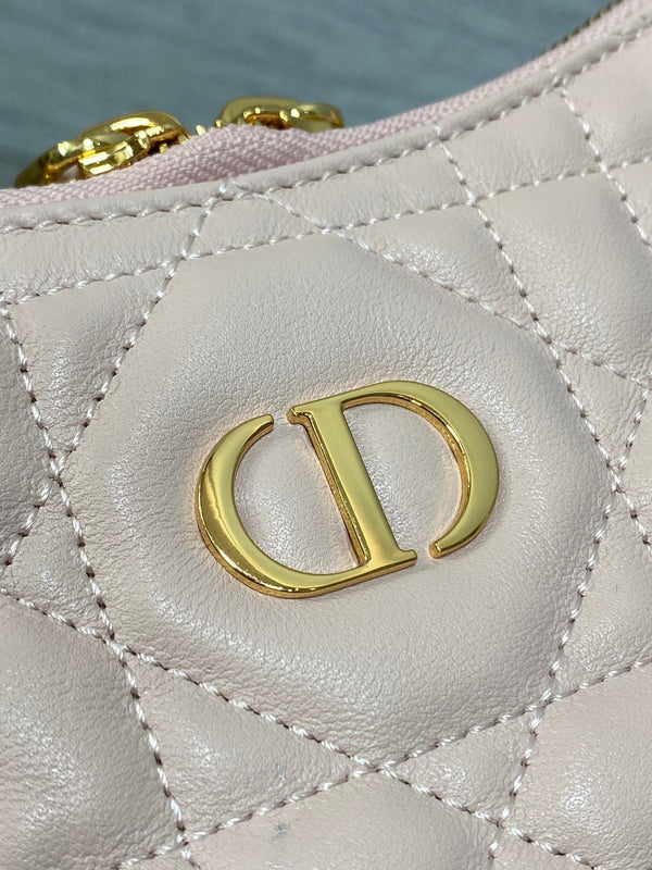 CD Shoulder Bag 19cm pink lambskin GHW