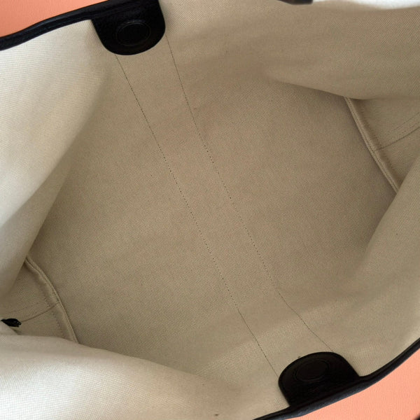 GG Giglio 26 Detachable Clutch Tote Bag 60cm Light Blue Canvas Light Gold Hardware