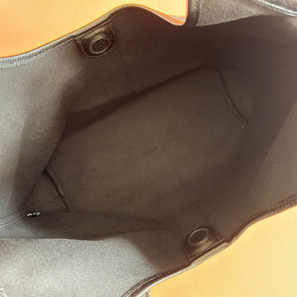 GG Giglio 26 Detachable Clutch Tote Bag 50cm Black Canvas Light Gold Hardware