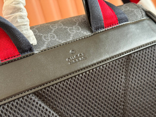 GG Side Pocket Backpack Black Supreme Canvas