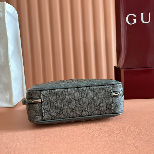 GG Ophidia Small Shoulder Bag 24cm Dark Grey GG Supreme Canvas