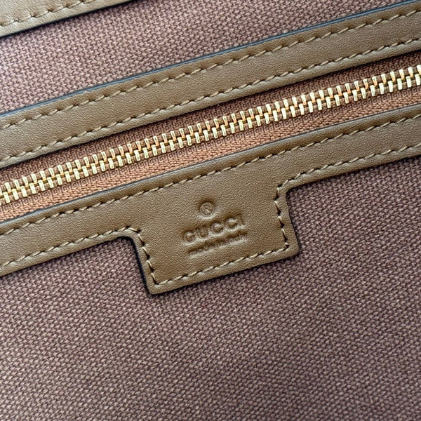 GG 25FW Beatrix Horsebit Handbag 35cm Brown Suede GHW