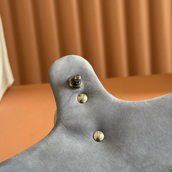 GG Marmont Double-G 22cm Gray Suede